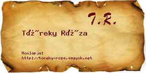 Töreky Róza névjegykártya